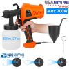 700W Electric Paint Sprayer Handheld HVLP Spray Painter Painting Spray Gun For Fences Brick Walls w/ 3 Spray Patterns 800ML Detachable Cup