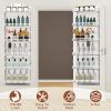 Over The Door Pantry Organizer 6-Tier Pantry Door Organizer Carbon Steel 110LBS Loading Easy Install Behind Door Storage For Closet Kitchen Bathroom 5