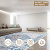 8x10FT Vintage Area Rug Modern Non Slip Carpet Boho Low Pile Soft Rug Waterproof Machine Washable Rug for Living Room Bedroom Kitchen Dining Room Unde
